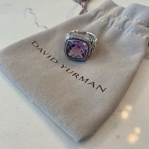 David Yurman Size 8 Amethyst 14mm Albion Ring